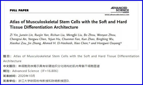 發(fā)育生物學(xué) | 單細(xì)胞測序揭示肌肉骨骼干細(xì)胞分化圖譜