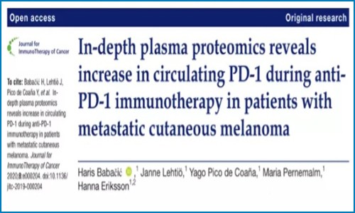 JITC- 聯(lián)合全局和靶向蛋白組學(xué)揭示轉(zhuǎn)移性皮膚黑色素瘤患者血漿蛋白與抗 PD- 1 免疫治療之間的新關(guān)聯(lián)