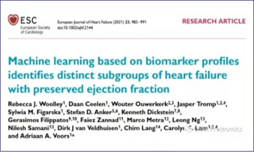 分層診療 | 利用生物標(biāo)志物 +AI 智能分析快速區(qū)分心力衰竭患者亞群