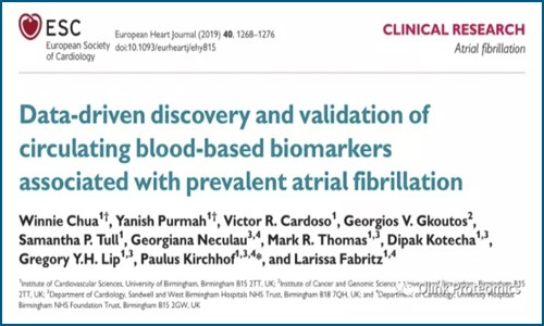 Eur Heart J- 伯明翰大學(xué)借助 Olink 發(fā)現(xiàn)和驗(yàn)證心房顫動(dòng)相關(guān)循環(huán)血液中的生物標(biāo)志物