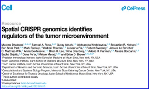 文獻(xiàn)解讀 | 空間 CRISPR 基因組學(xué)用于鑒定腫瘤微環(huán)境調(diào)節(jié)因子