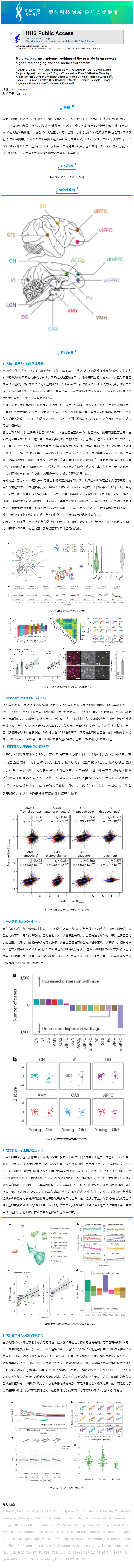 06-15 文獻解讀 _ 靈長類動物大腦的多區(qū)域轉(zhuǎn)錄組分析揭示了衰老和社會環(huán)境的特征